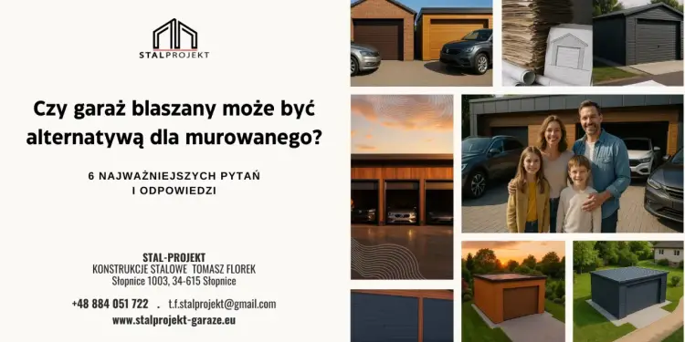 Garaż stalowy 2026: Koszty, formalności, porównanie z murem