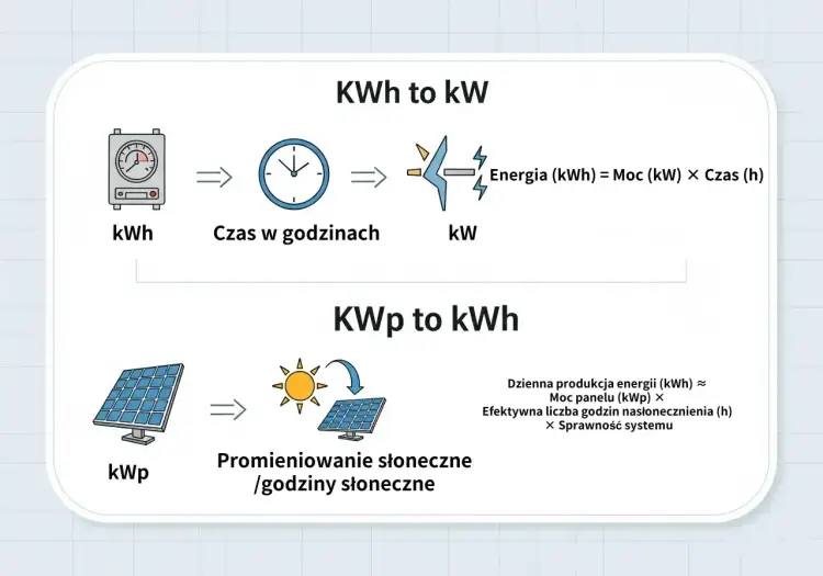 Moc (W, kW) a energia (kWh) - Jak to czytać?