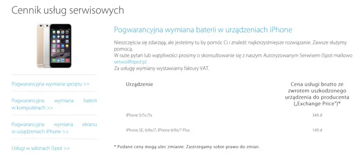Wymiana baterii w iSpot - Ile kosztuje i jak długo trwa naprawa?
