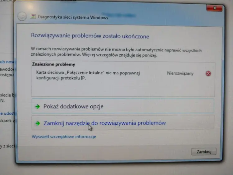 Karta sieciowa - brak poprawnej konfiguracji IP? Napraw to!