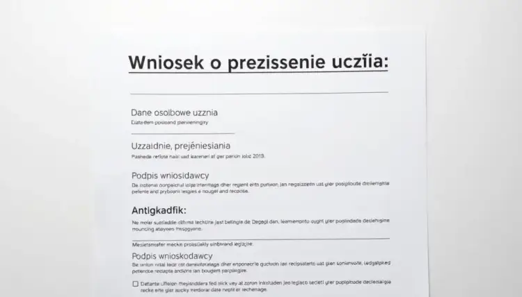 Przeniesienie do innej klasy: Jak napisać skuteczną prośbę? Wzór