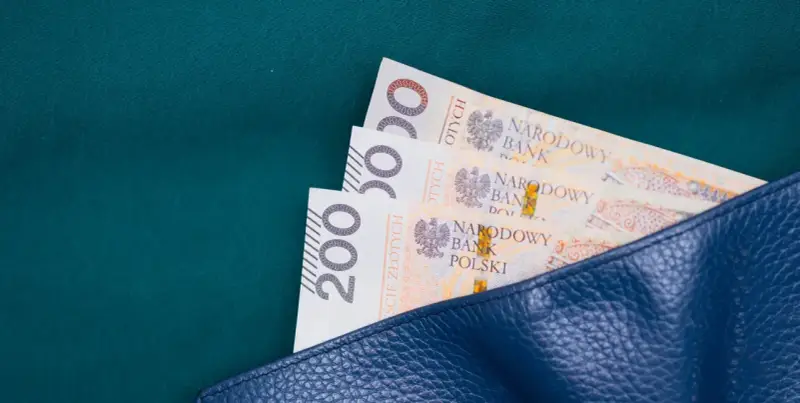Trzy banknoty po 200 zł w granatowym portfelu. Zastanawiasz się, ile wynosi zasiłek celowy?