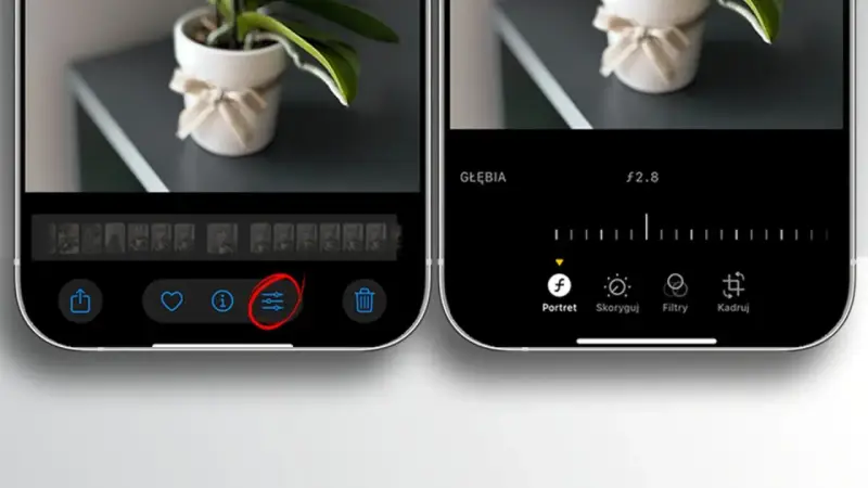Edycja zdjęć na iPhonie: ikona filtrów pozwala na edycję, jak wkleić zdjęcie na zdjęcie.