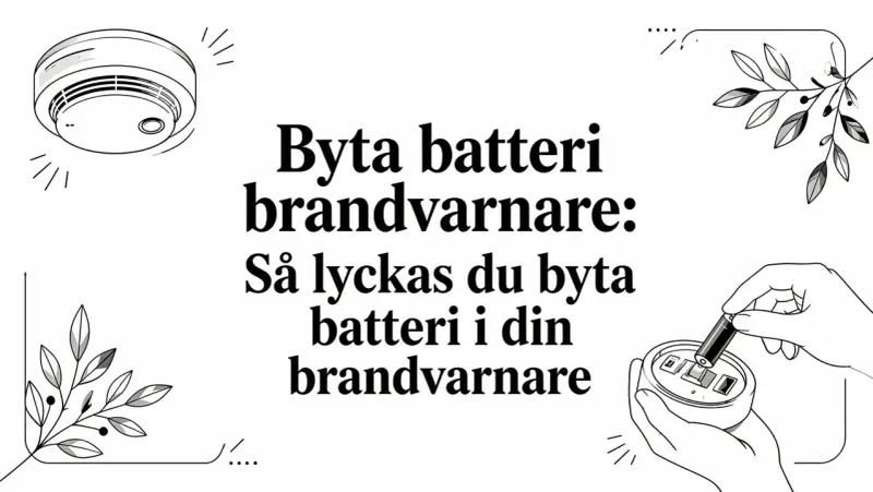 Byta batteri brandvarnare: En illustration visar hur du enkelt byter batteri i din brandvarnare för ökad säkerhet.