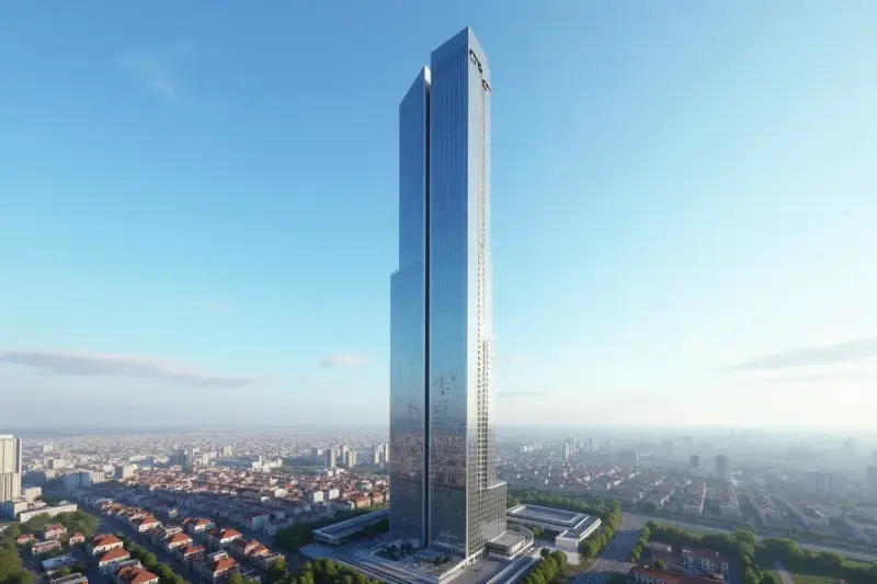 Imponujący Sky Tower, którego wysokość zapiera dech w piersiach, góruje nad miastem.