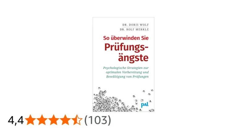 Buchcover "So überwinden Sie Prüfungsängste" mit psychologischen Strategien zur optimalen Vorbereitung und Bewältigung von Prüfungen.