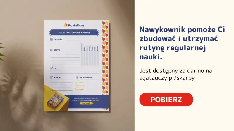 Nawykownik do nauki języka hiszpańskiego. Pomaga budować rutynę i utrzymać regularność. Pobierz za darmo!