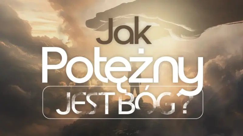 Potężny Bóg zaspokoi wszystkie Twoje potrzeby. Dłoń Boga w chmurach nad postacią na szczycie góry.