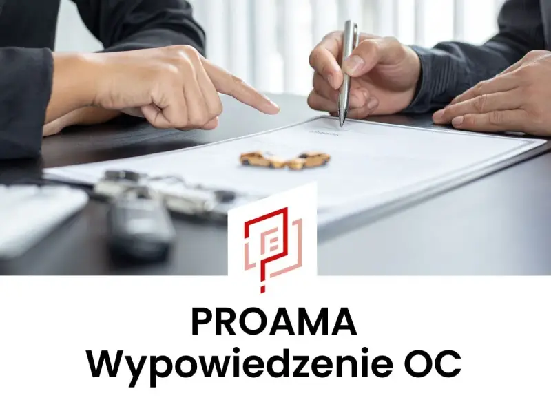 Podpisanie dokumentów, kluczyki i zabawkowy samochód symbolizują proama wypowiedzenie OC.