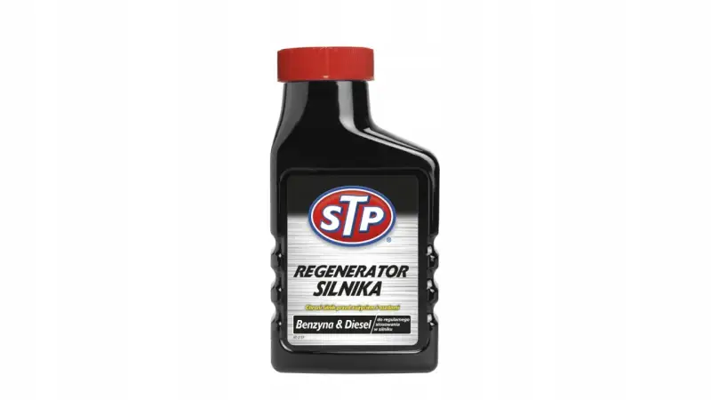Butelka STP Regenerator Silnika do benzyny i diesla. Chroni silnik przed zużyciem i osadami.