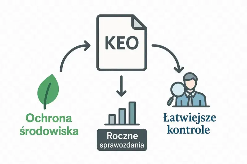 KEO ułatwia ochronę środowiska, roczne sprawozdania i łatwiejsze kontrole. To jak kod ex BDO dla ekologicznych firm.