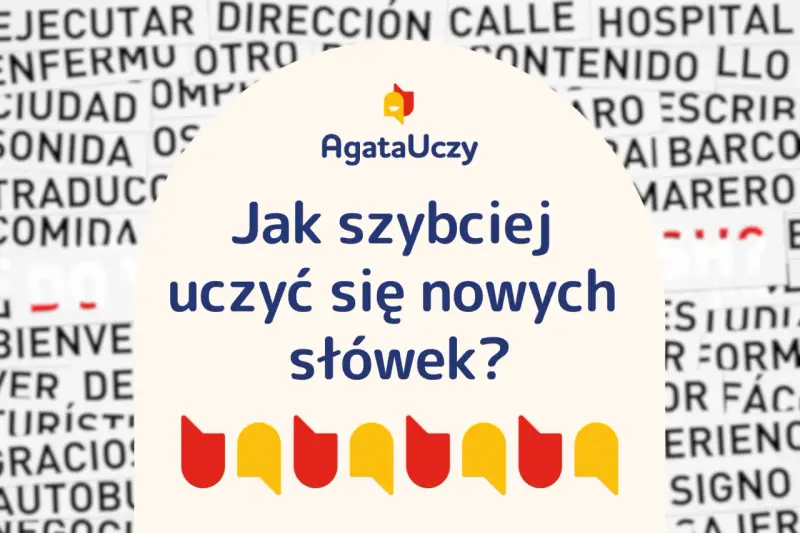 Jak szybko nauczyć się nowych słówek po hiszpańsku? Tło to tekst z hiszpańskimi słowami.