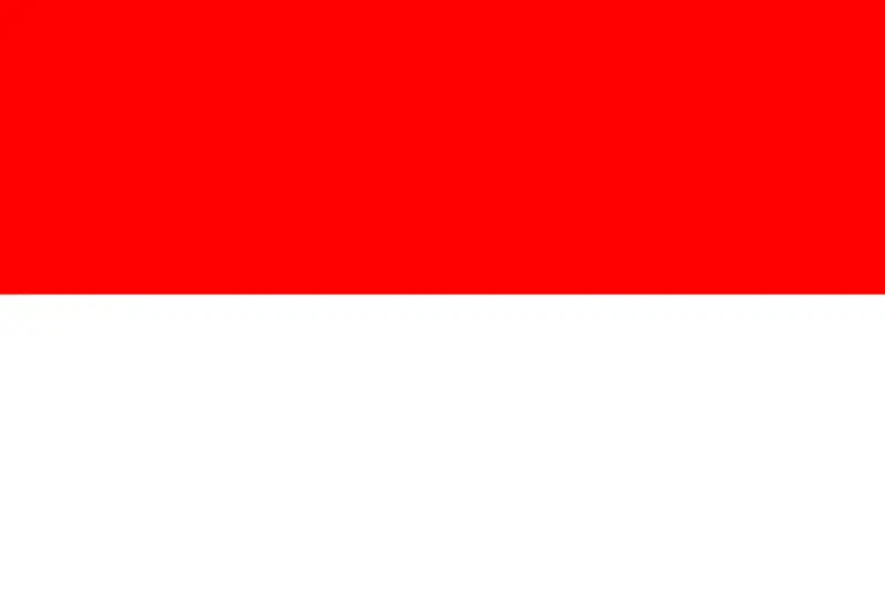 Flaga Indonezji, czerwono-biała. Planujesz podróż? Sprawdź wymagania dotyczące indonezja wiza.