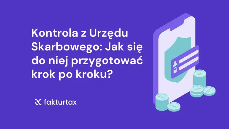 Kontrola z Urzędu Skarbowego: Jak się przygotować krok po kroku? Ilustracja przedstawia telefon z ikoną bezpieczeństwa i monetami, sugerując przygotowanie do kontroli osoby prywatnej.