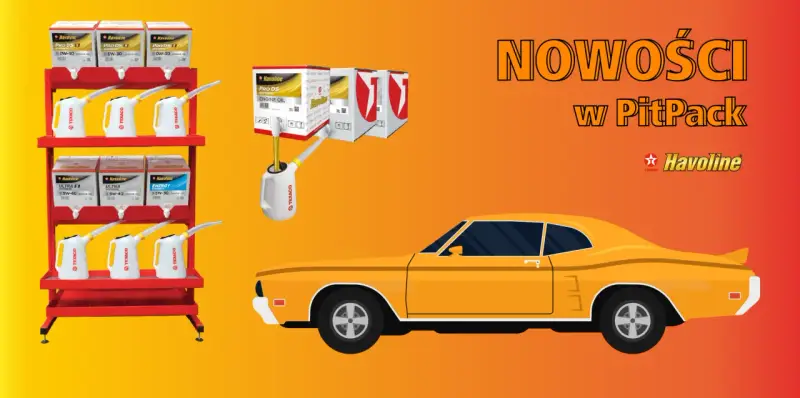 Żółty klasyk z silnikiem zasilanym olejem Texaco Havoline. Nowości w PitPack!