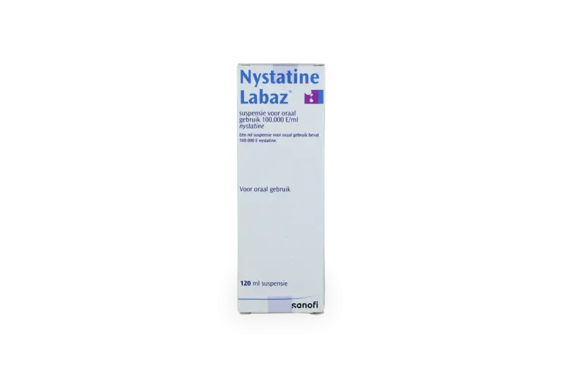 Opakowanie Nystatine Labaz, zawiesina doustna 100.000 E/ml. Sprawdź aktualną nystatyna cena.