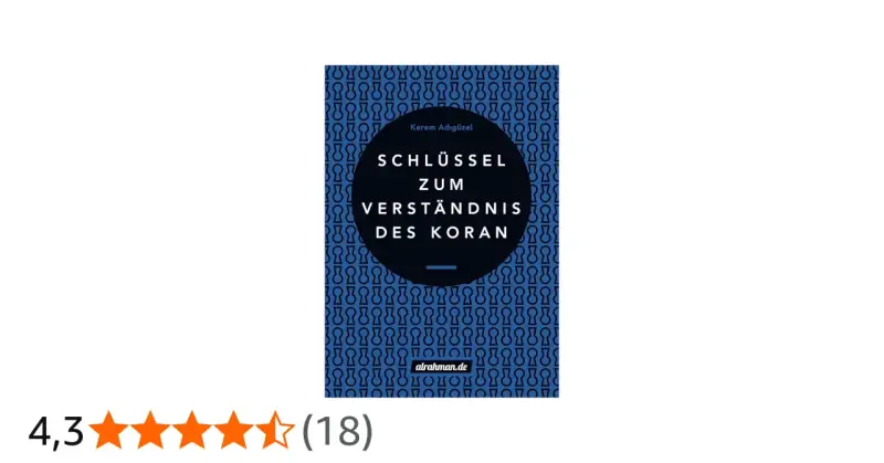 Buchcover "Schlüssel zum Verständnis des Koran" von Kerem Adıgüzel. Ein Schlüssel öffnet Türen, so wie der Koran uns den Weg zu Allahs Worten weist, beginnend mit Surah Al-Hamd.