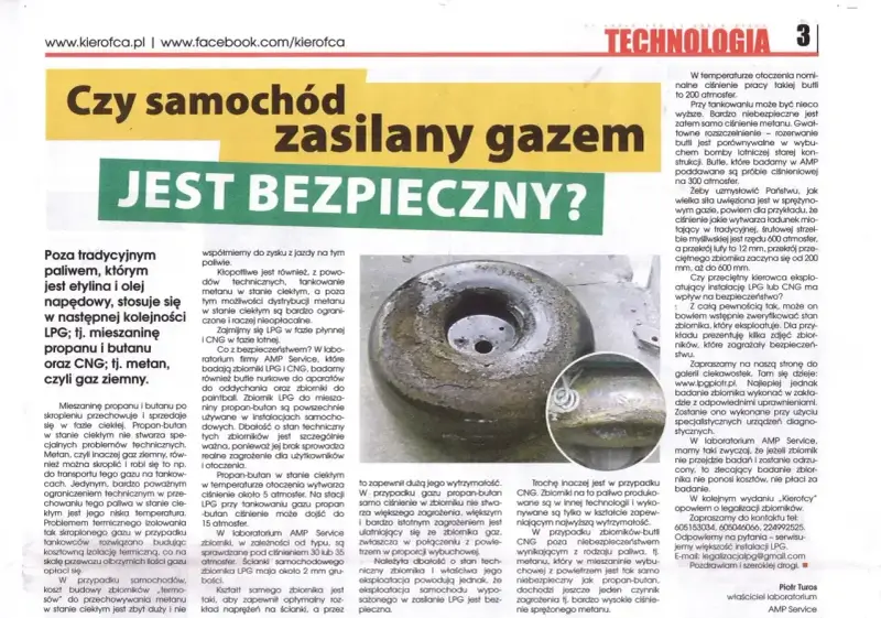 Zbiornik CNG, gdzie tankować? Artykuł omawia bezpieczeństwo samochodów zasilanych gazem, w tym CNG.