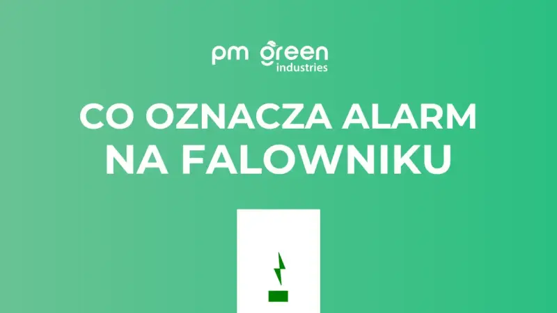 Co oznacza alarm na falowniku? Ikona błyskawicy symbolizuje problem.