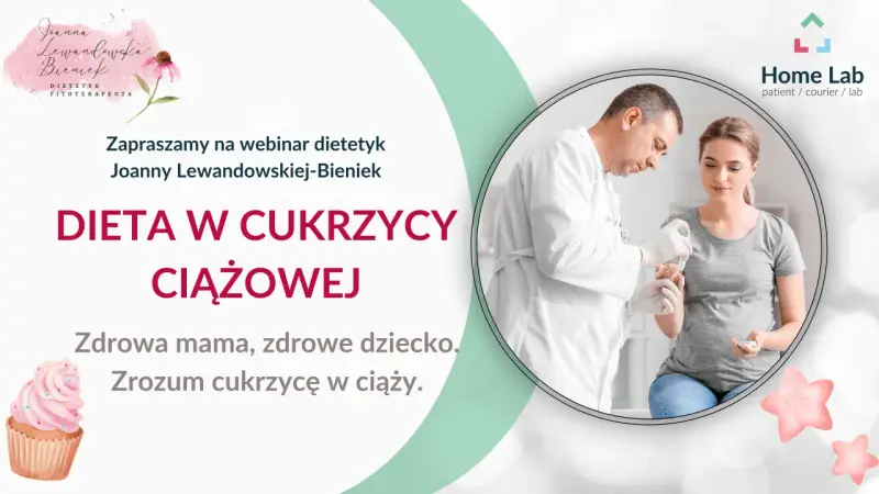 Webinar o diecie w cukrzycy ciążowej. Lekarz bada ciężarną, która zmaga się z cukrzycą w ciąży. Zdrowa mama, zdrowe dziecko.
