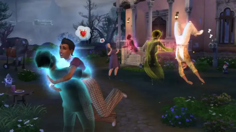 Sims 4 con fantasmas y romance. ¡Usa trucos para que tus Sims vivan aventuras sobrenaturales!