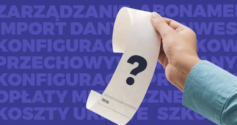 Dłoń trzyma paragon z dużym znakiem zapytania. Czy to rachunek za czesne?