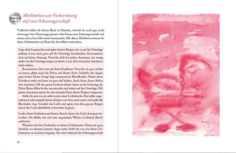Meditationsanleitung für die Schwangerschaft. Entspannungsübung für werdende Mütter, um die Gebärmutter auf das Baby vorzubereiten.