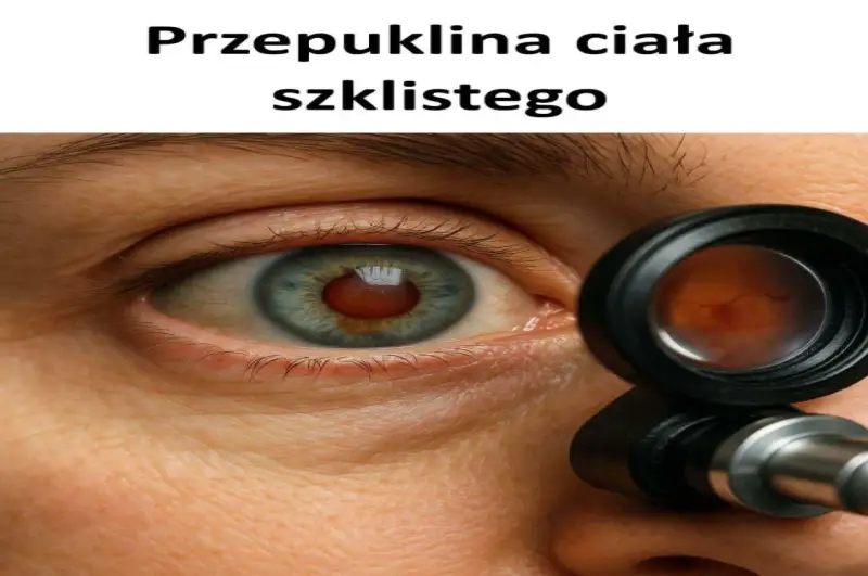 Badanie oka, widoczne odklejenie ciałka szklistego.