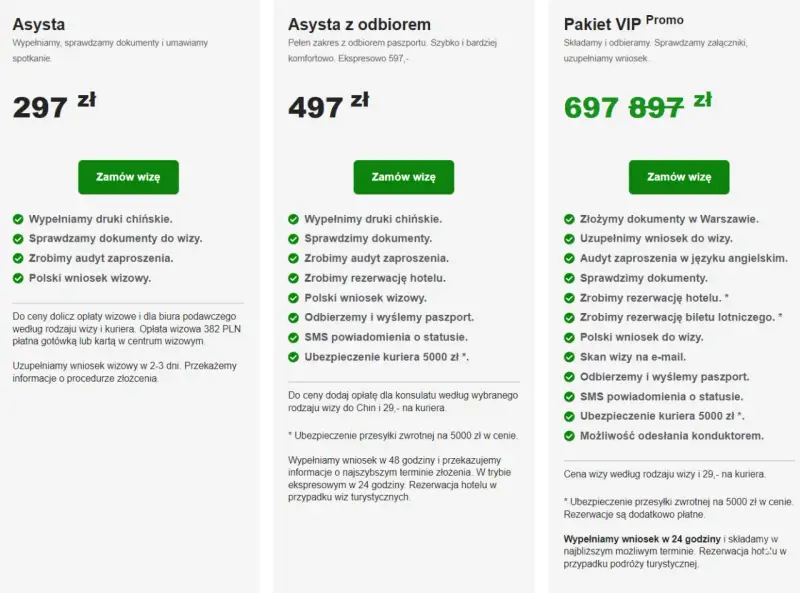 Planujesz loty do Chin? Sprawdź pakiety wizowe: Asysta, Asysta z odbiorem, Pakiet VIP Promo. Pomagamy w formalnościach.