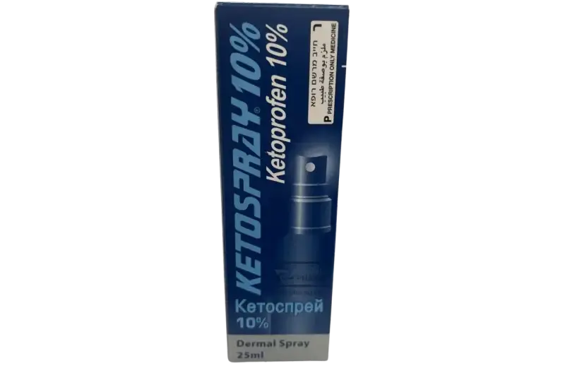 Opakowanie Ketospray Forte 10% z ketoprofenem, spray na skórę 25ml.