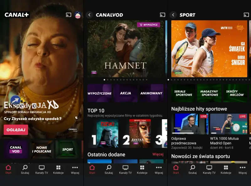 Aplikacja CANAL+ pozwala na oglądanie telewizji przez internet. Zobacz najnowsze filmy, seriale i transmisje sportowe.