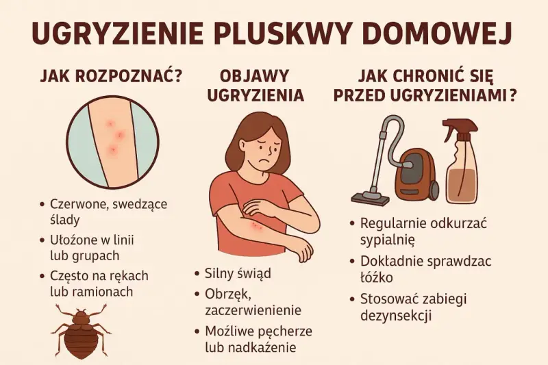 Jak rozpoznać ugryzienia pluskwy u dzieci: czerwone, swędzące ślady na rękach i ramionach, często ułożone w linie. Objawy to silny świąd, obrzęk, zaczerwienienie.