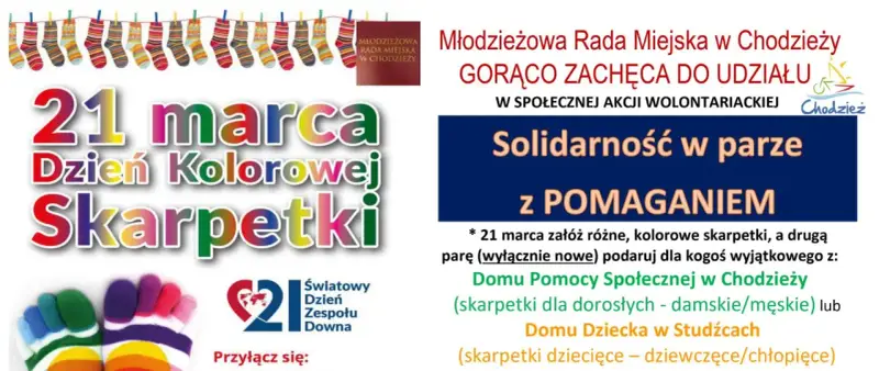 21 marca to Dzień Kolorowej Skarpetki! Załóż niepasujące skarpety i pomóż innym.
