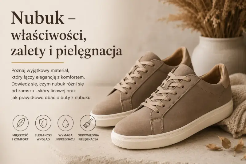 Nubuk – co to za materiał? Eleganckie, beżowe buty ze skóry nubukowej, idealne na co dzień. Dowiedz się o ich zaletach i pielęgnacji.