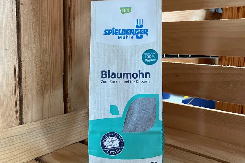 Bio Blaumohn zum Backen und für Desserts von Spielberger Mühle. Perfekt für Kuchen und süße Leckereien.