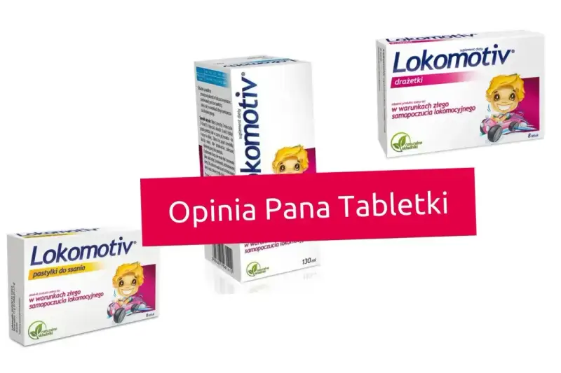 Opakowania Lokomotiv, suplement diety na złe samopoczucie lokomocyjne. Dawkowanie dla dzieci.