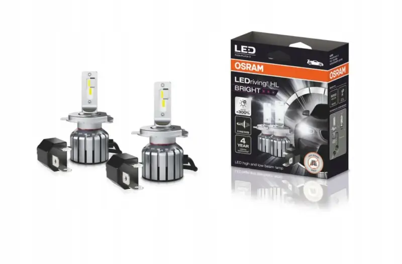Zestaw dwóch żarówek LEDriving HL BRIGHT OSRAM H4/H19 do świateł drogowych i mijania.
