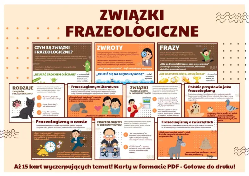 Związki frazeologiczne to barwne perełki języka. Poznaj ich rodzaje, przykłady i znaczenia, by wzbogacić swoją polszczyznę.
