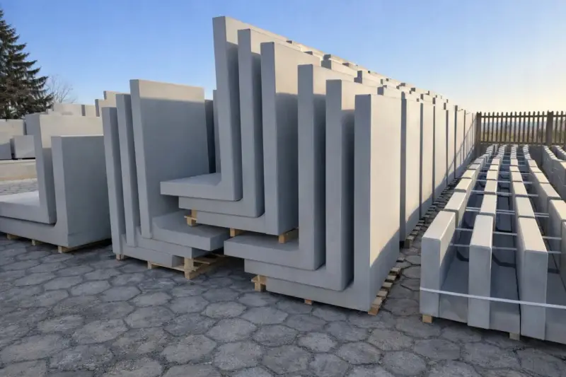 Stojące i leżące elementy betonowe, gotowe do montażu. Sprawdź elki betonowe cennik.