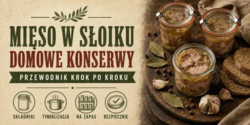 Domowe konserwy z mięsa w słoikach. Przewodnik krok po kroku. Składniki, tyndalizacja, na zapas, bezpiecznie.