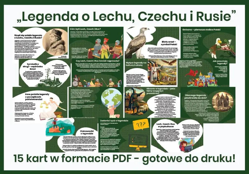 Legenda o Lechu, Czechu i Rusie – opowieść o początkach Słowian, symbolice orła i historii Polski.