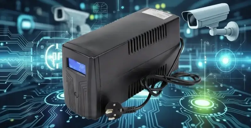 Ups, co to za zasilacz awaryjny z kamerami monitoringu w tle? Wygląda jak centrum dowodzenia!