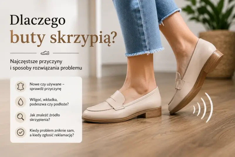Dowiedz się, co zrobić, żeby buty nie skrzypiały. Sprawdź najczęstsze przyczyny i sposoby rozwiązania problemu.