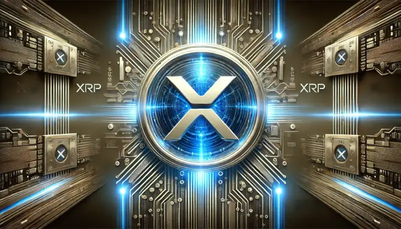Centralny symbol XRP otoczony futurystyczną elektroniką. Dowiedz się, jak kupić XRP i dołącz do rewolucji kryptowalut.