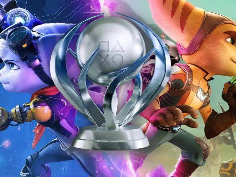 Ratchet y Clank celebran sus trofeos de PS5.