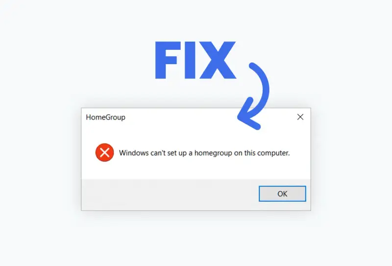 Fehlermeldung: Windows kann keine Arbeitsgruppe einrichten. Ein FIX ist nötig.