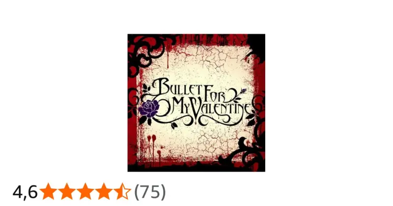 Pochette d'album de Bullet For My Valentine avec une rose violette et des ornements rouges et noirs.