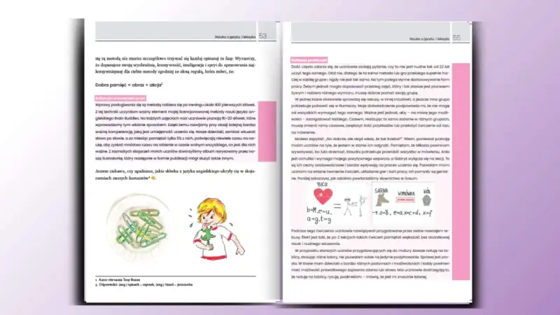 Dzieci z neurodywergencją uczą się przez zabawę i skojarzenia, co widać na ilustracji z kolorowymi spinaczami i rysunkiem chłopca.