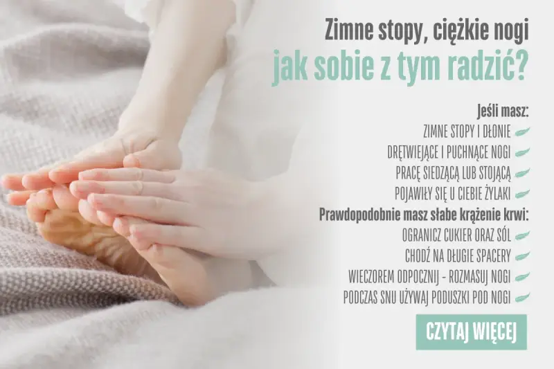 Dłonie masujące stopy, wskazówki jak poprawić krążenie w nogach: ogranicz sól, spaceruj, masuj nogi.