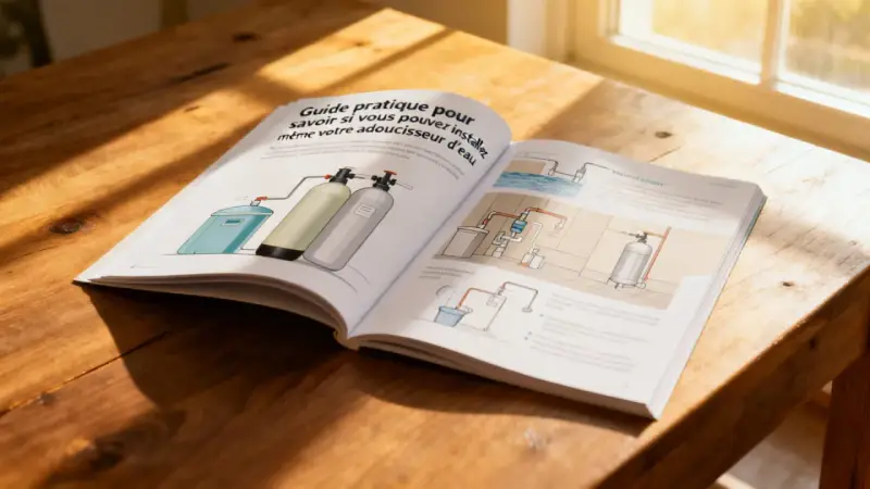 Guide pratique pour installer un adoucisseur d'eau. Illustrations de systèmes pour une eau adoucie.